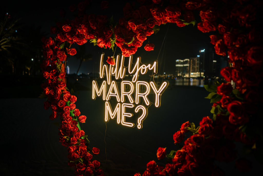 Proposal Photography in Dubai caputred by professional Photographer Mashhood Arshad  