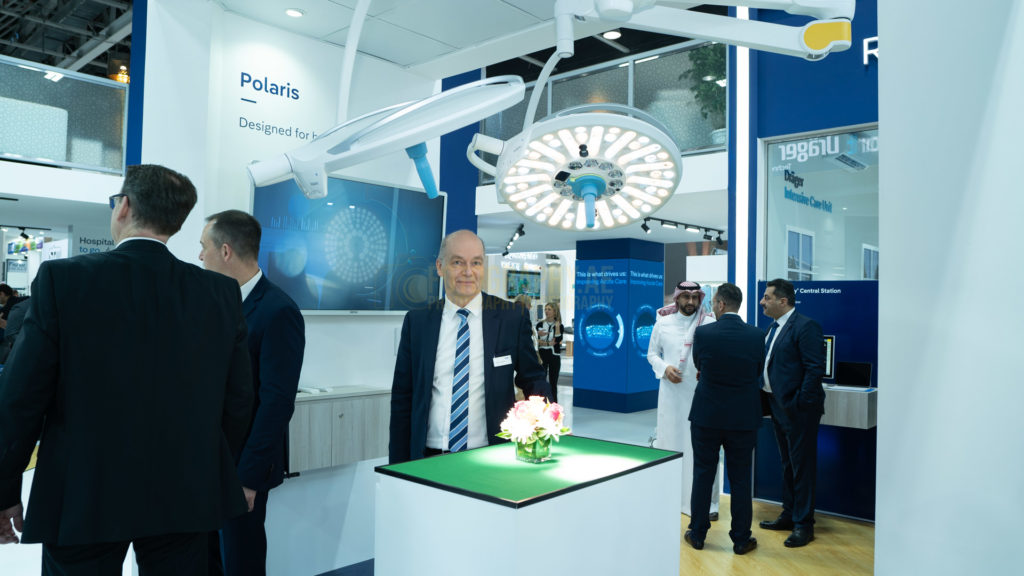 professional picture of a Stand in an exhibition at the word trade center dubai