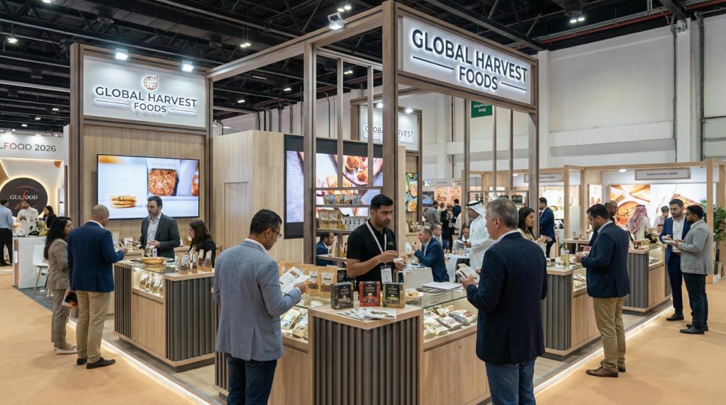 Corporate booth photography at Gulfood 2026 Dubai