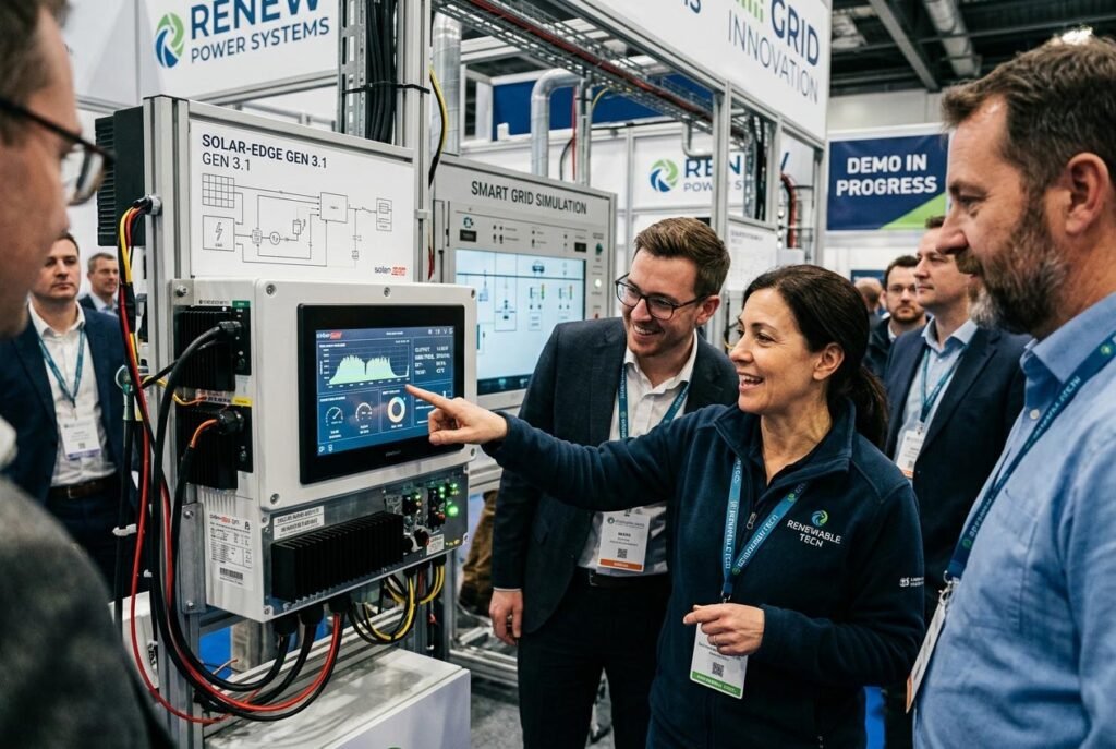 Middle East Energy Exhibition Photographer covering a Demo, the exhibitor demonstrating an advanced industrial hydrogen solution prototype at Middle East Energy.